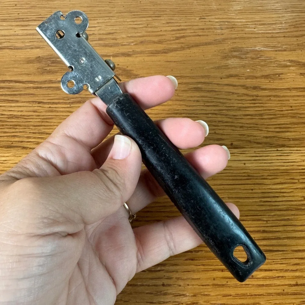 Vintage EKCO USA Knife Sharpener Black Plastic‎ Handle Kitchen Tool